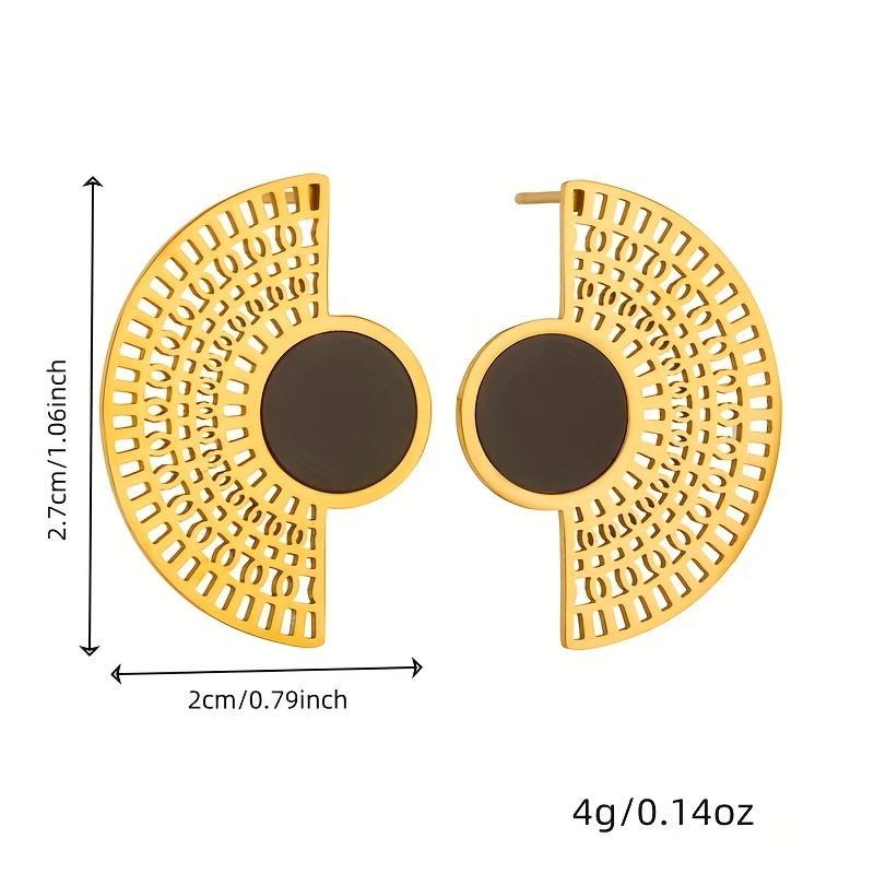 Women's 304 Stainless Steel Golden Geometric Earrings